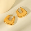 Wholesale Women's Highend Stainless Steel Hollow Geometric Electroplated Earrings