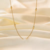 Wholesale Women's Highend Stylish Light Luxury Geometric Titanium Steel 18K Gold Plated Multilayer Ochain Necklace