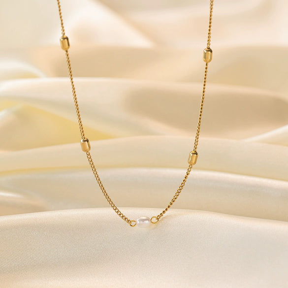 Wholesale Women's Highend Stylish Light Luxury Geometric Titanium Steel 18K Gold Plated Multilayer Ochain Necklace