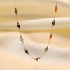 Wholesale Women's Highend Stylish Light Luxury Geometric Titanium Steel 18K Gold Plated Multilayer Ochain Necklace