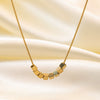 Wholesale Women's Highend Stylish Light Luxury Geometric Titanium Steel 18K Gold Plated Multilayer Ochain Necklace