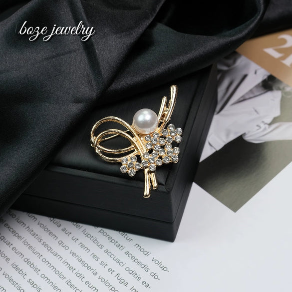 Wholesale Women's Highend Zinc Alloy Flower Brooch For Fixed Clothes With Electroplating