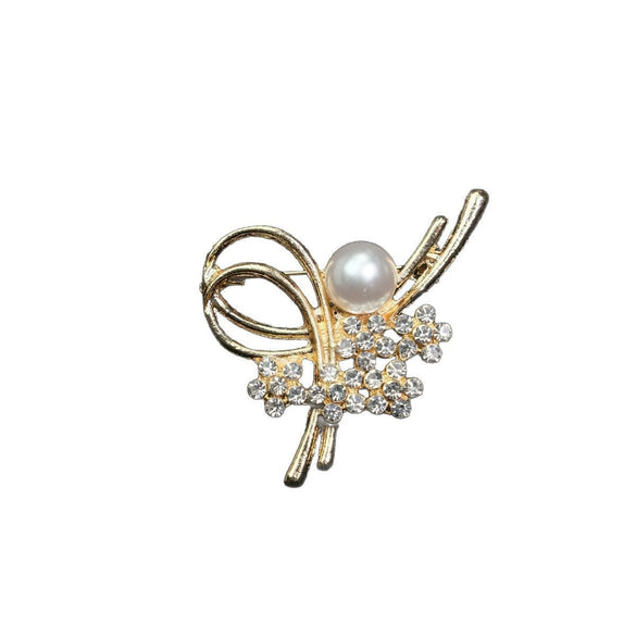 Wholesale Women's Highend Zinc Alloy Flower Brooch For Fixed Clothes With Electroplating