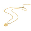 Wholesale Women's Hip Hop Stainless Steel Flat Snake Bone Chain With Hollow Love Clover Pattern Necklace