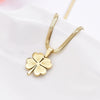 Wholesale Women's Hip Hop Stainless Steel Flat Snake Bone Chain With Hollow Love Clover Pattern Necklace
