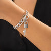Wholesale Women's Hip Hop Style Iron Chain Alloy Heart Shape Pendant Necklace With Electroplating Treatment