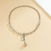 Wholesale Women's Hip Hop Style Iron Chain Alloy Heart Shape Pendant Necklace With Electroplating Treatment