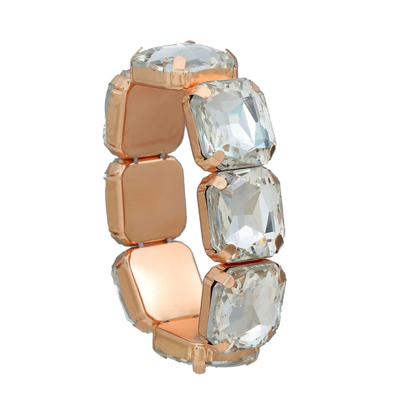 Wholesale Women's Hiphop Alloy Bracelet With Geometric Design And Diamond Accents