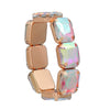 Wholesale Women's Hiphop Alloy Bracelet With Geometric Design And Diamond Accents