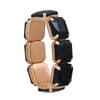 Wholesale Women's Hiphop Alloy Bracelet With Geometric Design And Diamond Accents