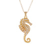 Wholesale Women's Hiphop Animal Zodiac Inlaid Colorful Zircon Copper O Chain Pendant Necklace Electroplated Mixed Gemstone Setting