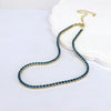 Wholesale Women's Hiphop Geometric Zircon And Copper Necklace With Electroplating And Inlay Technique