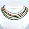Wholesale Women's Hiphop Geometric Zircon And Copper Necklace With Electroplating And Inlay Technique