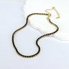 Wholesale Women's Hiphop Geometric Zircon And Copper Necklace With Electroplating And Inlay Technique