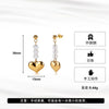 Wholesale Women's Hiphop Long Heartshaped Geometric Stainless Steel Electroplated 925 Silver Ear Clips Earrings