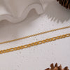 Wholesale Women's Hiphop Punk Casual Doublelayer Geometric Chain Necklace Stainless Steel 18K Real Gold Plated By Pvd Furnace Vacuum