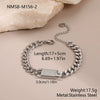 Wholesale Women's Hiphop Style Geometric Stainless Steel 18K Gold Electroplated Bracelet