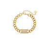 Wholesale Women's Hiphop Style Geometric Stainless Steel 18K Gold Electroplated Bracelet