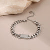 Wholesale Women's Hiphop Style Geometric Stainless Steel 18K Gold Electroplated Bracelet