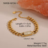 Wholesale Women's Hiphop Style Geometric Stainless Steel 18K Gold Electroplated Bracelet