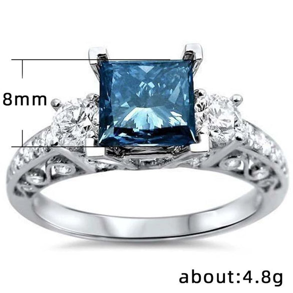 Wholesale Women's Hollow Alloy Geometric Zircon Ring