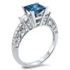 Wholesale Women's Hollow Alloy Geometric Zircon Ring