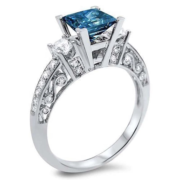 Wholesale Women's Hollow Alloy Geometric Zircon Ring