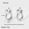 Wholesale Women's Hollow Geometric Ushape Stainless Steel 18K Gold Plated Earrings Jewelry Accessories