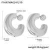 Wholesale Women's Hollow Hightexture Fine Steel Ball Earrings With U Shape Geometric Pattern Pvd Plated