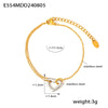 Wholesale Women's Hollow Love Bracelet Necklace Stainless Steel Electroplated With Heart And Geometric Patterns