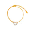 Wholesale Women's Hollow Love Bracelet Necklace Stainless Steel Electroplated With Heart And Geometric Patterns