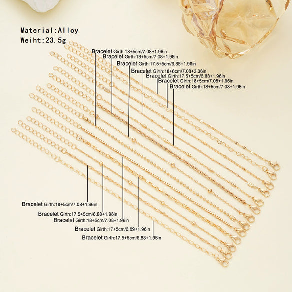 Wholesale Women's Hollow Love Round Bead Twist Chain Bracelet Alloy Heart Pattern Electroplated