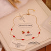 Wholesale Women's Ice Cute Red Lips Love Heart Shape Titanium Steel Necklace Set With Vacuum Plating In Furnace For Accessories