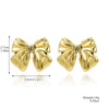 Wholesale Women's Imitation Pearl Beaded Bow Earrings Simple Style