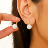 Wholesale Women's Imitation Pearl Geometric Ear Hook Earrings Simple Design
