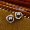 Wholesale Women's Imitation Pearl Geometric Style Electroplated Earrings