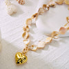 Wholesale Women's Imitation Shell Starfish Heart Alloy Necklace With Electroplating And Imitation Pearl Enamel Featuring Animal And Zodiac Patterns