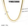 Wholesale Women's Ins Fashion Joker Double Layer Stainless Steel Necklace With Geometric Pattern 18K Gold Plated Vacuum Real Gold Electroplated In Pvd Furnace