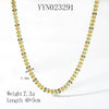 Wholesale Women's Ins Fashion Olive Leaf Stainless Steel And Titanium Steel Necklace With Vacuum Real Gold Electroplating In Pvd Furnace Treatment