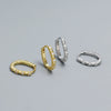 Wholesale Women's Ins Light Luxury Geometric Ushaped 925 Silver Electroplated Diamondembedded Round Beads Stacked Earrings