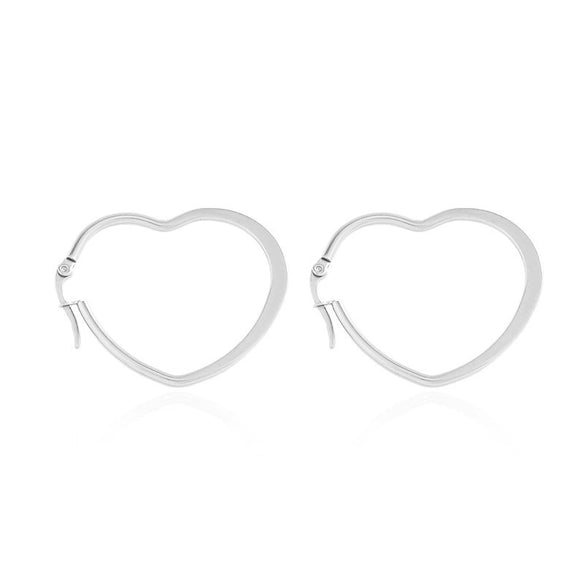 Wholesale Women's Ins Simple Geometric Hollow Heart Metal Earrings With Electroplating