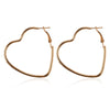Wholesale Women's Ins Simple Geometric Hollow Heart Metal Earrings With Electroplating