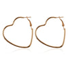 Wholesale Women's Ins Simple Geometric Hollow Heart Metal Earrings With Electroplating