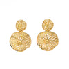 Wholesale Women's Ins Simple Hollow Flower Stainless Steel Earrings With Vacuum Plating