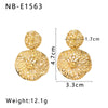 Wholesale Women's Ins Simple Hollow Flower Stainless Steel Earrings With Vacuum Plating