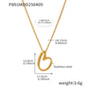 Wholesale Women's Ins Simple Stainless Steel Hollow Irregular Geometric Heart Shape Light Luxury Necklace With Electroplating