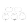 Wholesale Women's Ins Style Alloy Bracelet With Heart Shape Geometric Letters Numbers Text Pattern Electroplated