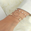 Wholesale Women's Ins Style Alloy Bracelet With Heart Shape Geometric Letters Numbers Text Pattern Electroplated