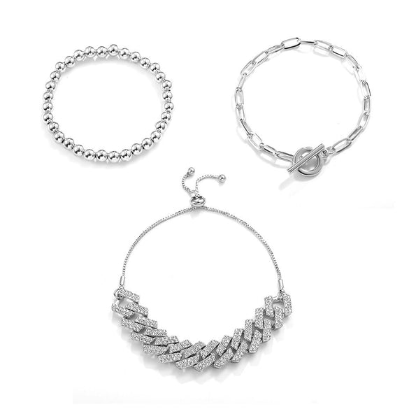Wholesale Women's Ins Style Alloy Bracelet With Heart Shape Geometric Letters Numbers Text Pattern Electroplated