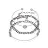 Wholesale Women's Ins Style Alloy Bracelet With Heart Shape Geometric Letters Numbers Text Pattern Electroplated